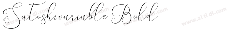 Satoshivariable Bold字体转换